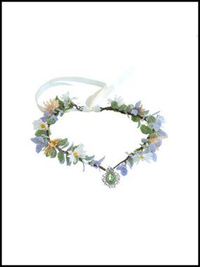 Fairy Elf Crown Flower Headband Floral Headpiece Halo for Women